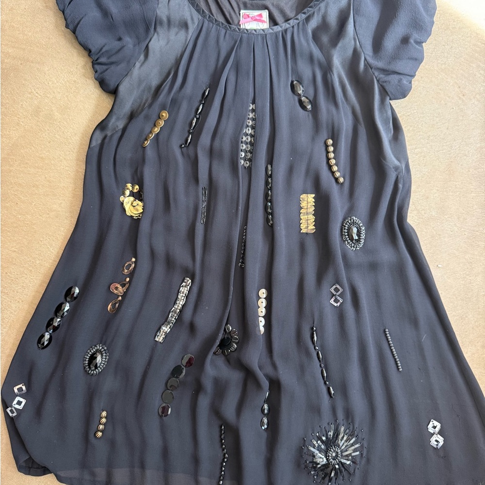 Yoana Baraschi Black Embellished Blouse